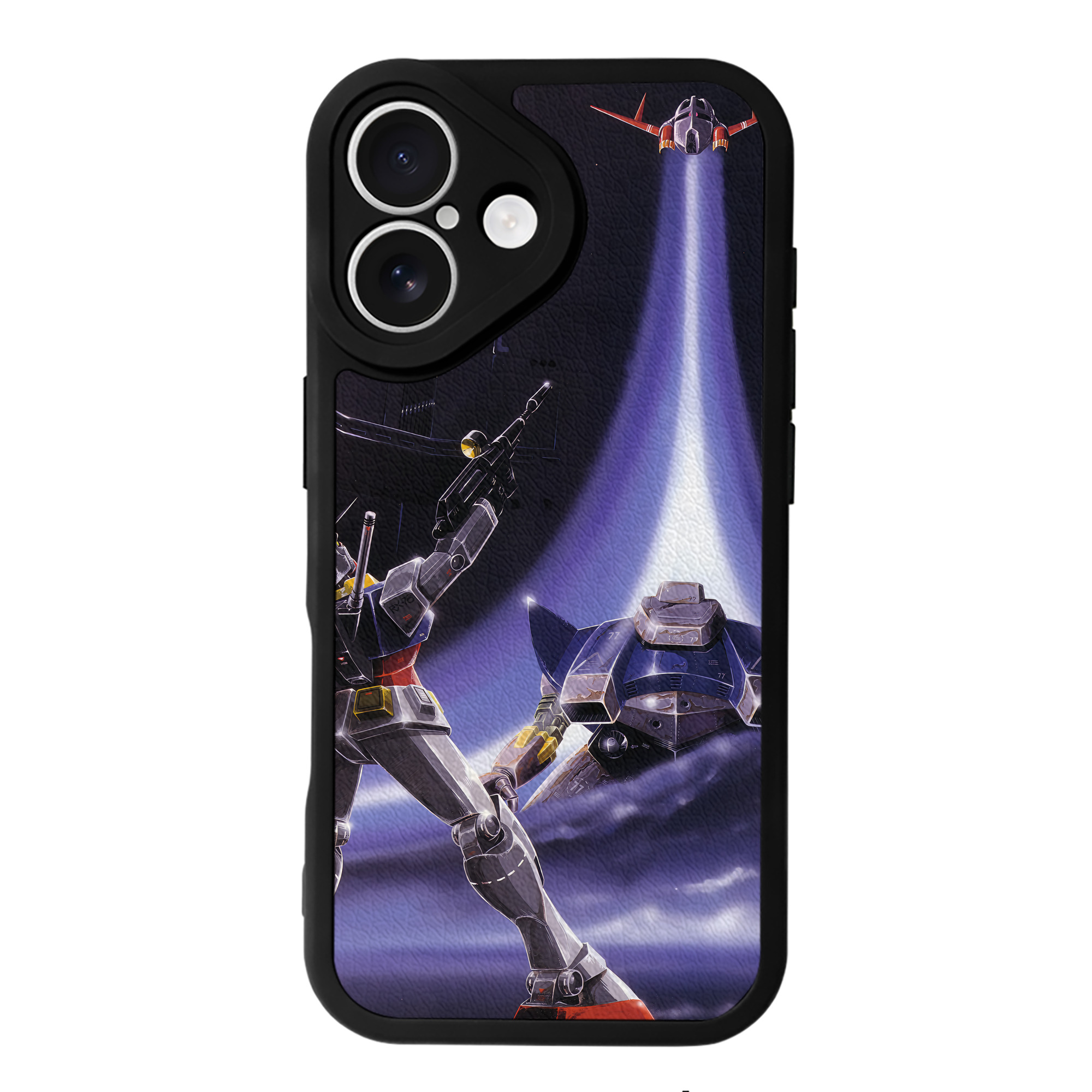 （画像用） 機動戦士ガンダム Mobile Suit Gundam 【iPhone 16シリーズ対応】シリコンスマホケース（レザー調） 材質：シリコン